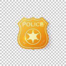 Realistic Golden Police Badge Isolated Object On Transparent Background Sheriff Badge Symbol Vector Illustration Sheriff Badge Beauty Website Police Badge