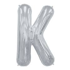 Download K Silver Letter 34 Letter Balloons Mylar Balloons Silver Letter Balloons
