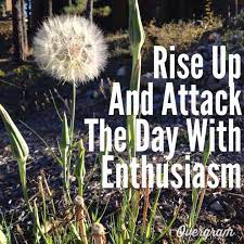 Rise Up And Attack The Day With Enthusiasm Words Of Wisdom Inspirational Quotes Words