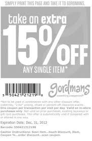 Gordmans Extra 15 Off Any Single Item Gordmans Gordmans Coupons Printable Coupons
