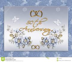 Cartes d anniversaire de mariage. Cinquantieme Carte D Anniversaire De Mariage Illustration Stock Illustration Du Artistique Album 19086837