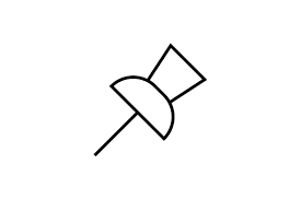 Download Push Pin Line Art Vector Icon Graphic By Riduwan Molla Creative Fabrica SVG Cut Files