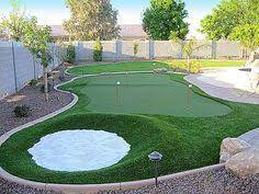 After the success of our custom indoor putting green build, we got tons of request for a custom outdoor build. Backyard Putting Green