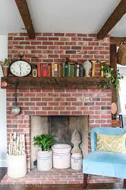 1800 S Home Tour Brick Fireplace By Sheholdsdearly Com Brick Fireplace Decor 1800s Home Brick Fireplace