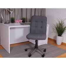 Boss Homepro Armless Desk Chair Slate Grey Linen Fabric Pewter Finish Base Button Tufted Styling Pnuematic Lift B330pm Sg The Home Depot Furniture Modern Office Chair Cheap Office Furniture