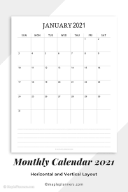 You can edit and customize the templates using the office application on your local computer, or you can use our online calendar creation tool. 2021 Monthly Calendar Printable Vertical Free Monthly Calendar Printable And Editable