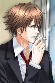 Subaru fumando disgustado