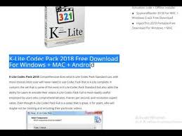 Other collections, like kawaii codec pack, have been discontinued or have a more limited range of file types that they work with. Codec Pack For Mac Free Download Soccerrenew
