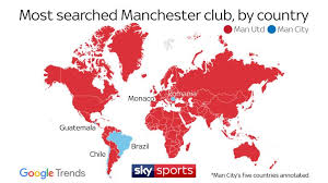 Manchester United And Manchester City Global Social Media Support Compared Football News Sky Sports