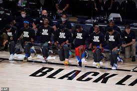 Near 50% down vs 2018. Blm Nba S Oklahoma City Thunder Kneel Despite Tax Threat Daily Mail Online