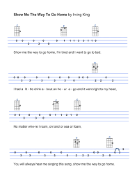 Show Me The Way To Go Home Ukulele Ukulele Songs Beginner Ukulele Tabs Songs