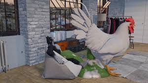 Giant chicken shits on furry wolf [scat] - ThisVid.com