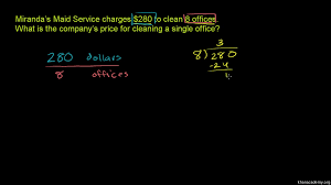 For example, when we say that we are driving at a speed of 68 68 miles per hour we mean that we travel 68 68 miles in 1 1 hour. Solving Unit Price Problem Video Khan Academy