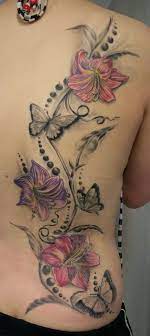 Women Back Butterflies Tattoos Women Fullback Flowers Tattoos Flower And Butterfly Back Tattoo Designs Women F Body Tattoo Design Tattoos Flower Tattoo Back