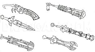 How to draw a sword easy drawing guides? How To Draw Blades Draw Swords Step By Step Drawing Guide By Catlucker Dragoart Com