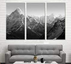 Black And White Mountain Print Snow Mountain Printable Wall Art 3 Piece Poster Minimalist Mode Mountain Wall Decor Black And White Wall Art White Wall Decor