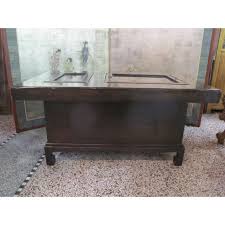 Inspired by the hibachi table, our coffee table takes a modern twist on a traditional style. Japanese Dark Wood Grain Hibachi Coffee Table With Drawers Chairish