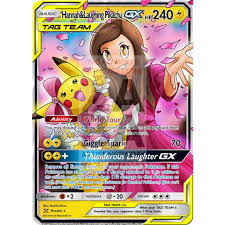 Pikachu's form are unique to a special distribution of ash's pikachu, each with a separate hat. Hannah Laughing Pikachu Gx Tag Team Custom Pokemon Card Zabatv