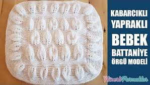 kabarcikli yaprakli bebek battaniyesi yapimi hunerliparmaklar bebek orgu boleros
