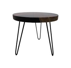 How to attach table legs: Epoxy Teak Wood Round Table O50x45 Coffee Side Tables Henk Schram Meubelen