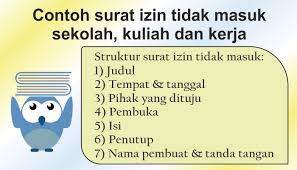 Lalu, bagaimanakah contoh surat izin sekolah sd, smp, sma, smk yang baik dan benar? Contoh Surat Izin Tidak Masuk Sekolah Kuliah Dan Kerja Siswapedia