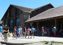 Grab a table at the old faithful inn dining room and take in the historic log cabin ambiance while enjoying a hearty breakfast, lunch or dinner. Old Faithful Lodge Wikipedia