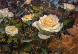 Want to try oil painting? 7 Steps To Painting Delicate White Roses Master Oil Painting