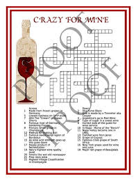 Wine Lovers Crossword Puzzle Wine Label Wine Lovers Wine Label Sweet Wine