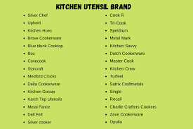 Maybe you would like to learn more about one of these? 200 Great Kitchen Utensil Brand Names Ideas And Suggestions