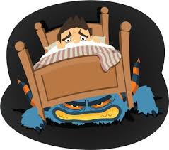 Cartoon Drawing Of Two Monsters Hiding Under A Childs Bed Monster Under The Bed Cartoon Drawings Bed