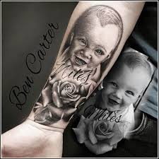 Tattoo baby shoulder tattoo tattoo shop angel deviantart portrait tatu baby headshot photography. Our Afterlifeproteam Artist Bencartertattoos Tattooed This Stunning Portrait Of Baby Miles Get In Touch To Portrait Tattoo Sleeve Portrait Tattoo Tattoos