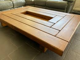 Two tone solid oak 3 beam rustic coffee table. Bespoke Hand Crafted Railway Sleeper Coffee Table Available Etsy