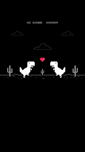T Rex Game Love Black Wallpaper Black Wallpaper Wallpaper Cool Wallpaper