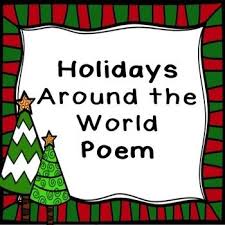 Holidays Around The World Poem Holidays Around The World Mystery Word Making Words Activities