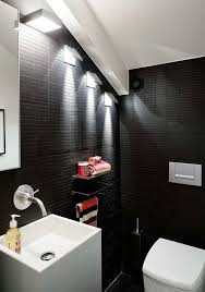 Industrial bathroom with geometric washbasin. Black Bathroom Design Ideas