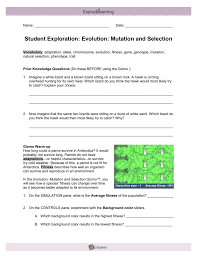 Keep track of what movies you have seen. Student Exploration Evolution Mutation And Selection