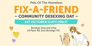 Bendigo Fix-A-Friend Desexing Day for Cats