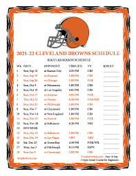 Use dealscore to find the best deals on seatgeek. Printable 2021 2022 Cleveland Browns Schedule