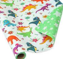 Amazon.com: AUCLAY Dinosaur Christmas Wrapping Paper Roll ...