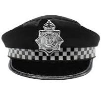 Police Hat for Fancy Dress with Check Band Ladies Women Men Teen :  Amazon.co.uk: Toys & Games