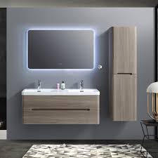 Ensemble Meuble Salle De Bain Avec Vanite 48 Miroir Led Et Cabinet Lateral Bnw1200d Set Lighted Bathroom Mirror Home Decor Bathroom Mirror