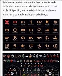 Untuk bahagian pertama artikel ini, kami kongsikan 15 simbol yang paling biasa dijumpai dalam kenderaan: N9 Radar Banyak Simbol Di Meter Tapi Kurang Faham Ni Facebook
