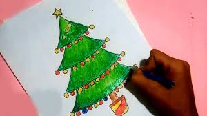 Simple cute christmas tree drawing. Amazing Creative Christmas Tree Idea How To Draw A Xmas Tree Easy And Cute Art On Paper Amaz Christmas Tree Drawing Easy Art For Kids Christmas Tree Tumblr