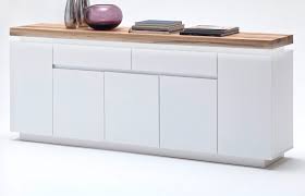 Sideboards kommoden online kaufen bis 75 rabatt mobel 24. Sideboard Romina Matt Weiss Und Eiche Massiv 200 Cm