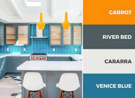 A Blue And Orange Kitchen Color Scheme Is Eye Catching And Versatile Read On To Discover Over Kitchen Colour Schemes Kitchen Colour Combination Kitchen Color