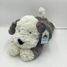 Jellycat Tumblie Sheep Dog Plush Soft Toy White Gray Stuffed Hugs New Super Soft Jellycat Plush Stuffed Animals Dog Stuffed Animal Cuddly Toy