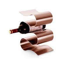 金属摆件玫瑰金s形酒架不锈钢w200 d160 h320mm stainless steel wine rack wine rack wine bottle