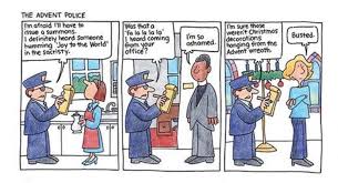 Advent Police Cartoon By The Rev Jay Sidebotham Church Memes Church Humor Cartoon