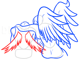 The gravity is dragging him down for a moment, but he has his ways to fight it. How To Draw Angels Step By Step Drawing Guide By Dawn Dragoart Com