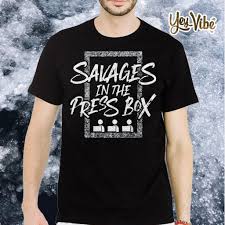 Savages In The Press Box T Shirt New York Yankees Office Tee